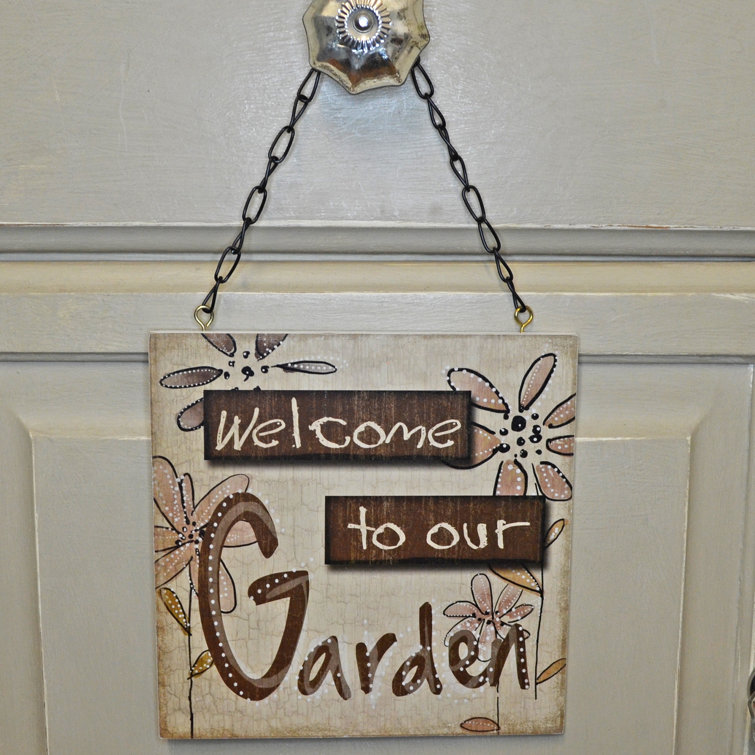 Happy Larry Wood Plaque To Our Garden Wayfair.co.uk